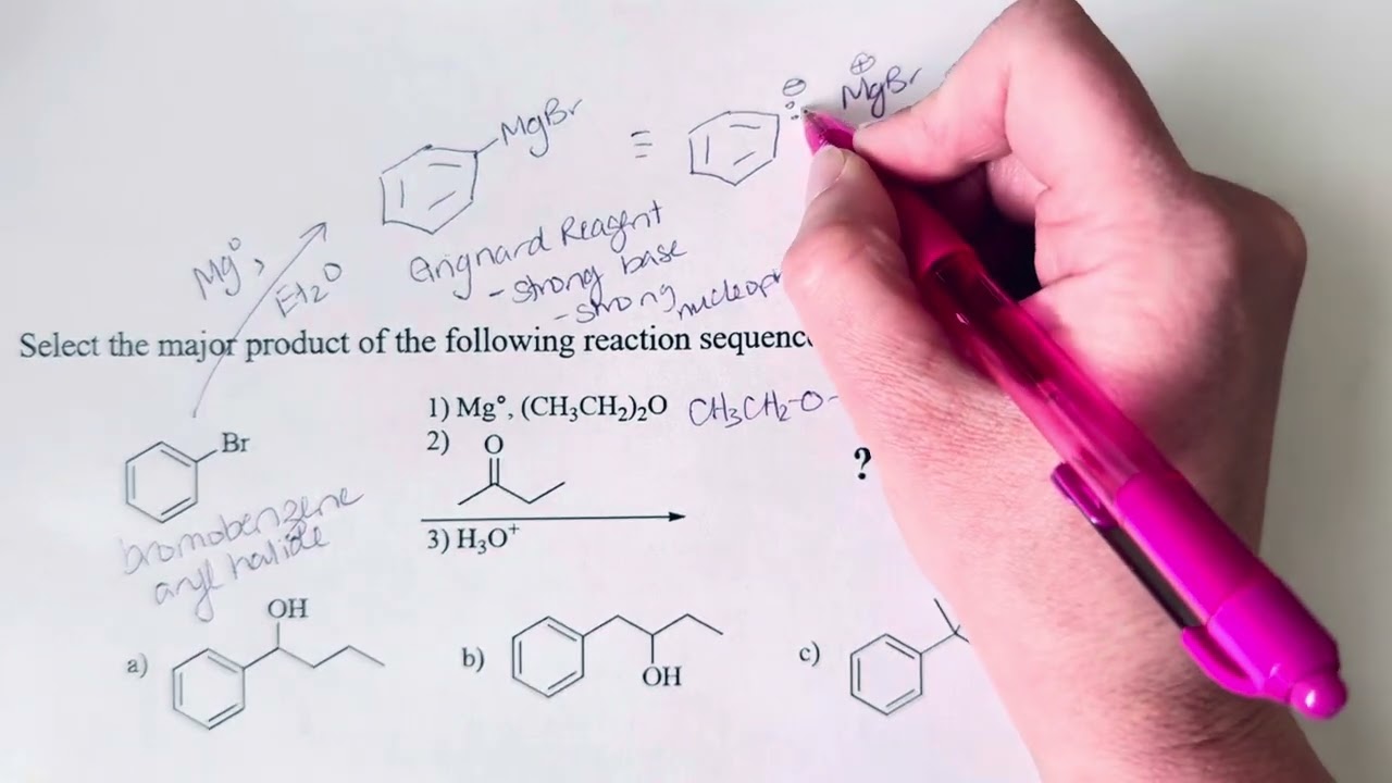 Grignard addition to a ketone