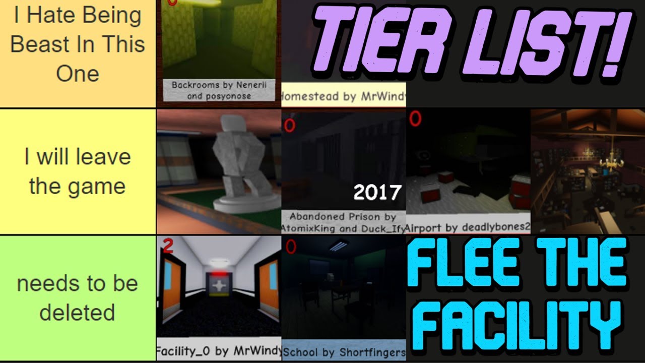 RANKING EVERY MAP ON FLEE THE FACILITY (TIER LIST)