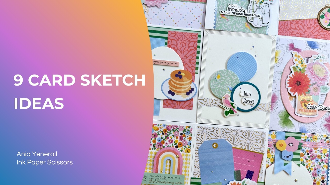 9 Cards Using Card Sketches | Easy Pattern Paper Card Ideas