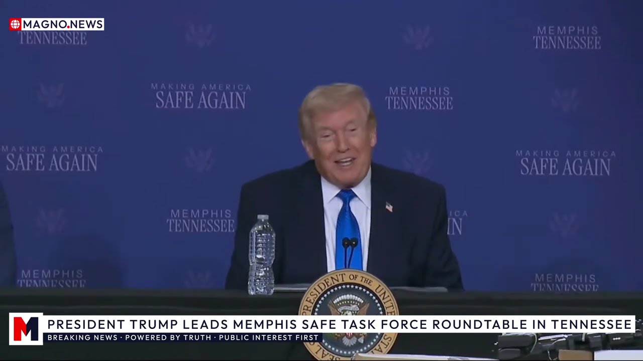 🇺🇸 President Donald Trump Leads Memphis Safe Task Force Roundtable in Tennessee [LIVE]