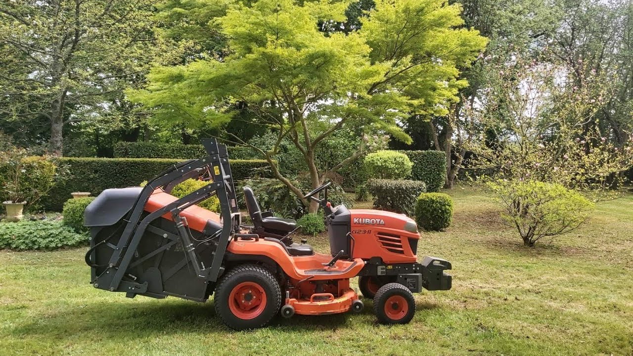🇨🇵TONTE DE PELOUSE 2021|kubota G23 twin cut