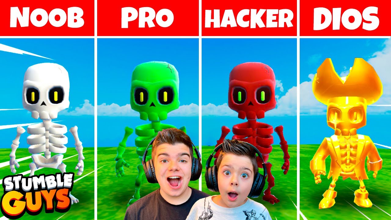 DE ESQUELETO NOOB A ESQUELETO DIOS!!! || STUMBLE GUYS