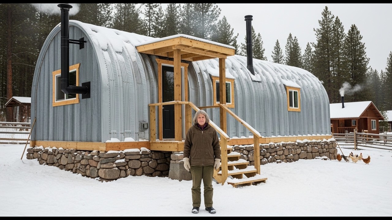 This Is How She Built a Quonset Hut with Two Chimneys — And Stayed 38° Warmer All Night