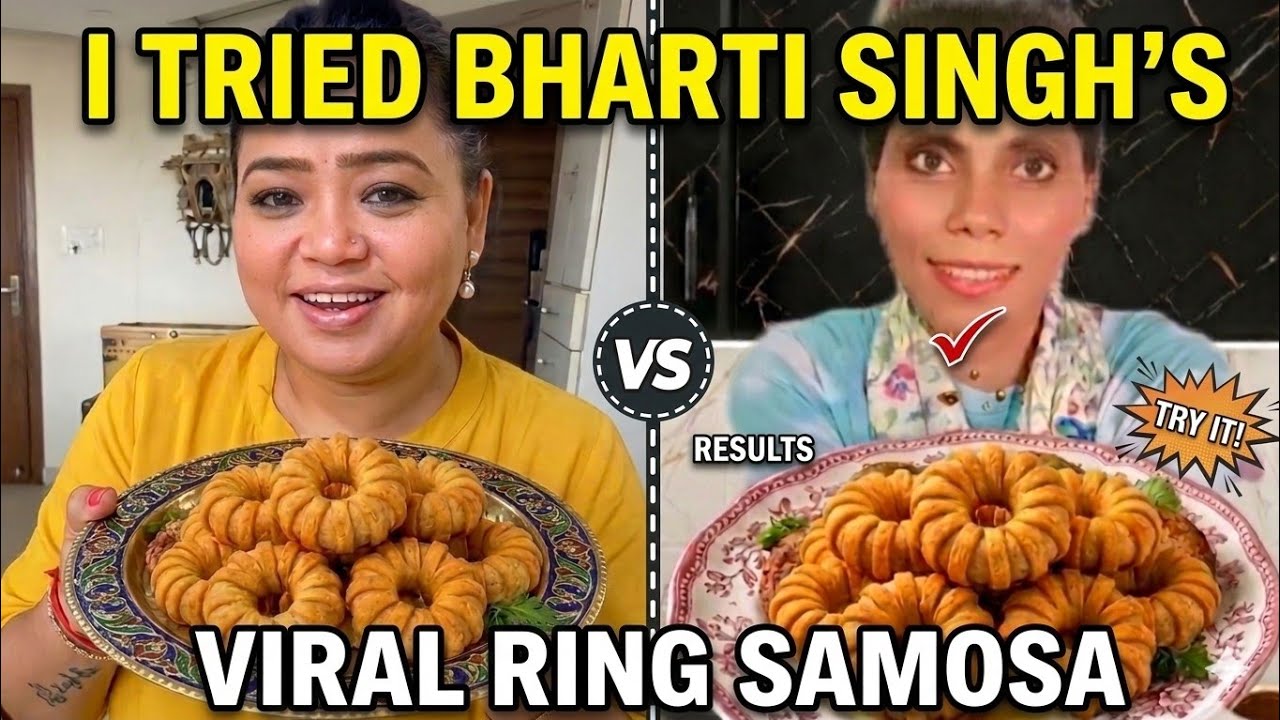 Bharti Singh's Viral Ring Samosa Secret Recipe 😋 | I Try This Bharti Singh Viral Ring Samosa Recipe 
