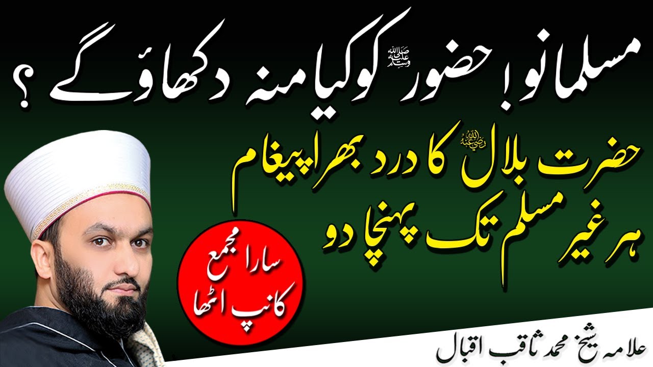 Musalmano! Huzoor ﷺ ko kiya chehra dikhao ge? | Saqib Iqbal Shaami