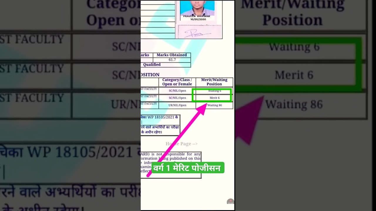 HSTET merit position||VARG 1 CUT OFF||Final merit list #short #short video #motivational