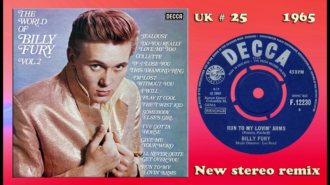 Billy Fury - Run To My Lovin' Arms - 2024 stereo remix