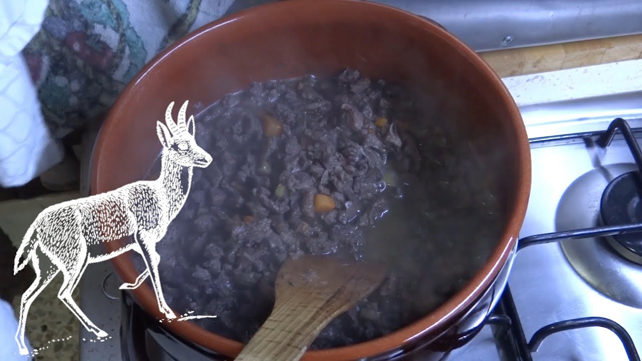 Ragù di capriolo in bianco con funghi porcini