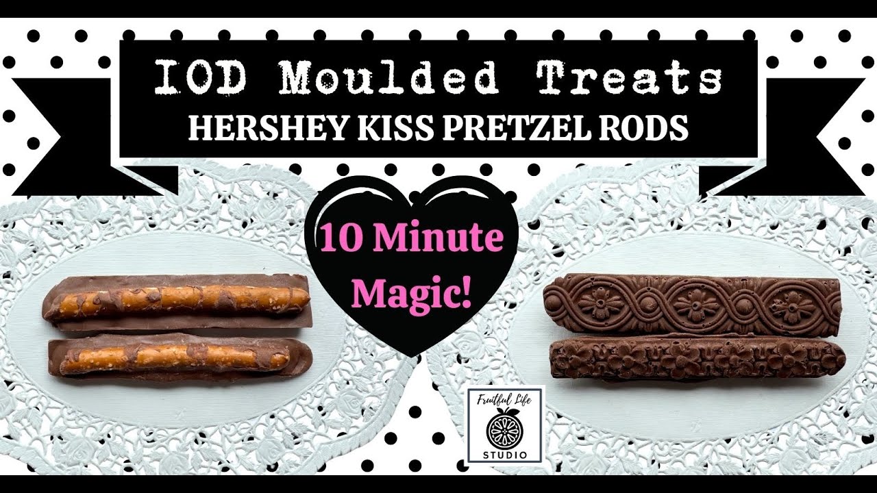 Easy DIY Moulded Chocolate Pretzel Rods, IOD Trimmings Mould, Fruitful Life Studio,