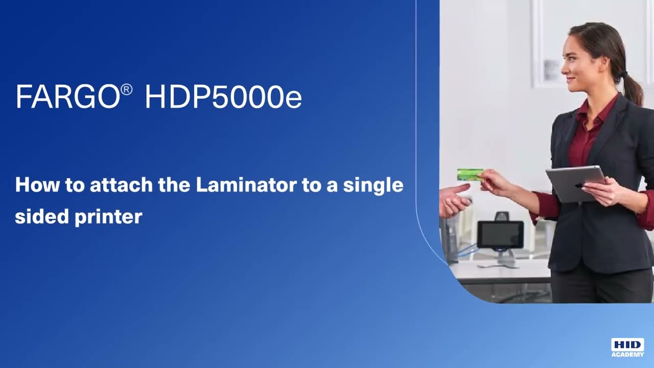 HDP5000e - Connecting the Laminator to a Single Sided Printer