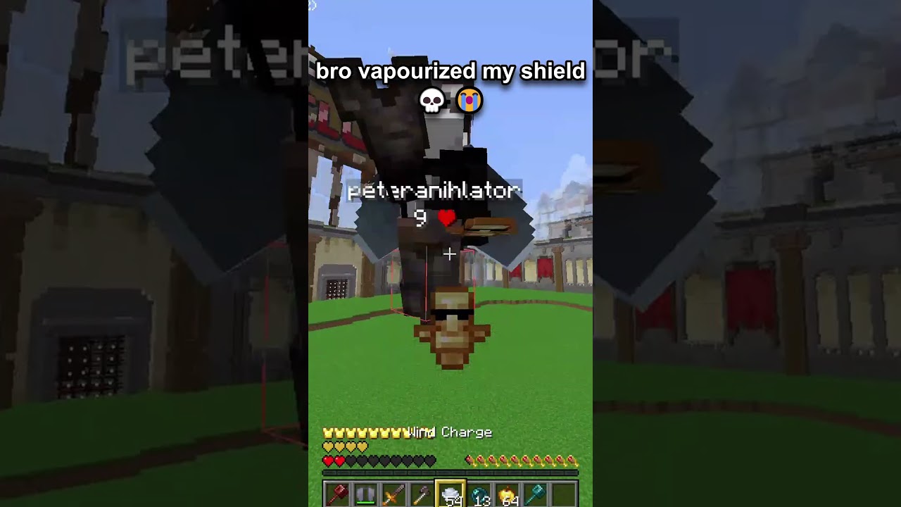 my shield lasted 0.2 seconds 💀 #minecraft #macepvp #shorts #pvp #mcpvp