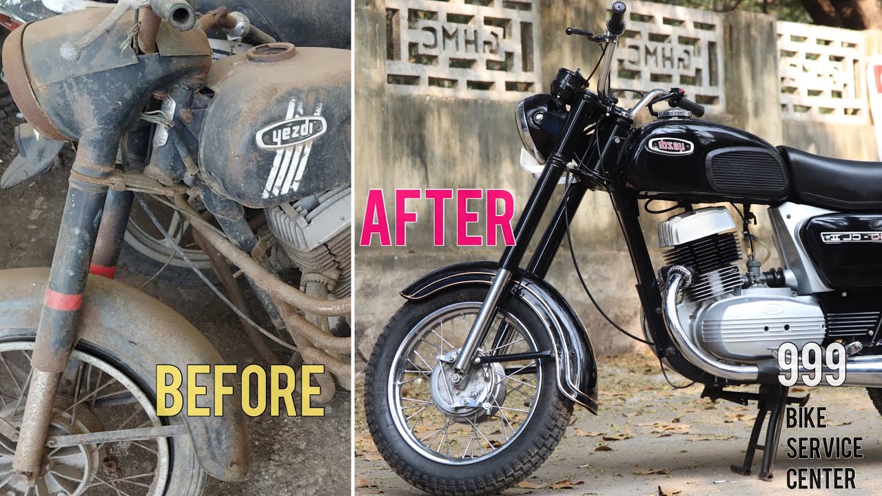 Yezdi Re Engine Worked bike | 999 Bike Service Center | Hyderabad | Bike Modification | Yezdi Bike