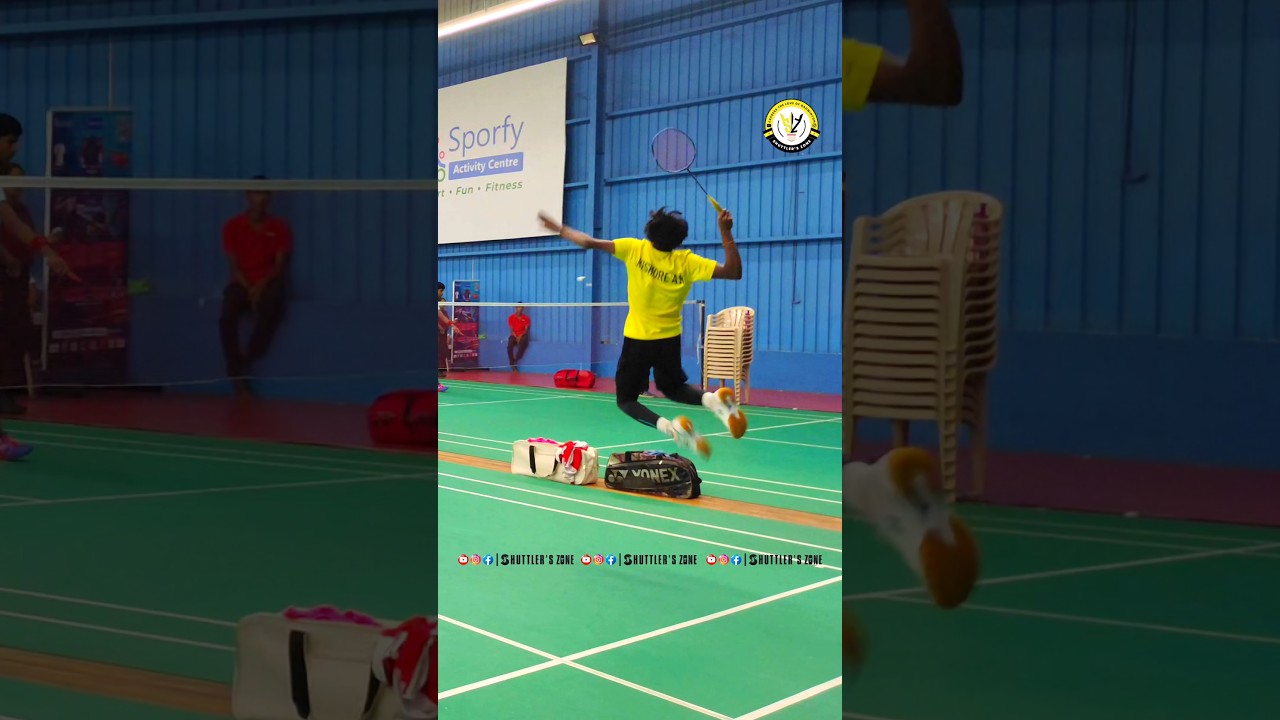 Height Doesn't Matters 🫡🔥🤩 | Badminton Jump Smash 🏸 #badmintonlovers #badminton