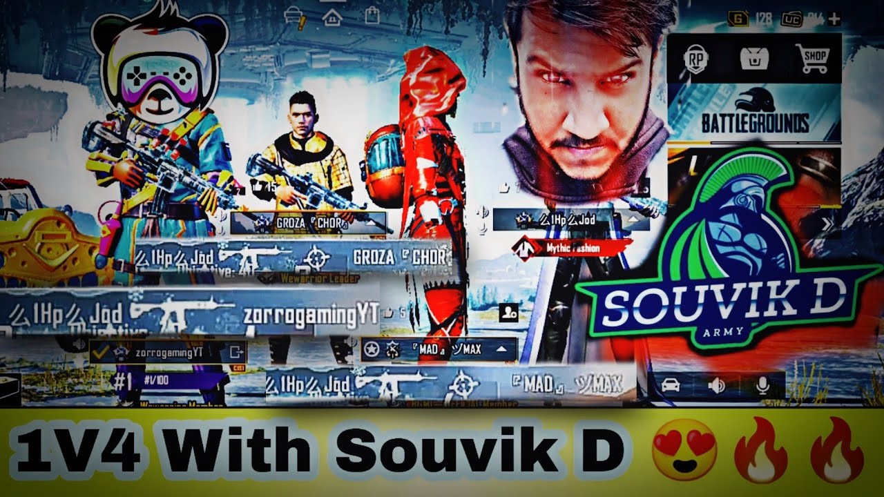 Souvik D In My Lobby| Souvik d ko diya challenge 1V4 TDM |OnePlus,9R,9,8T,7T,7,6T,8, Nord  #souvikd