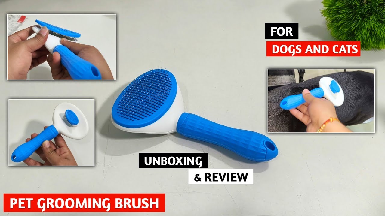 Pet Grooming Shedding Brush Unboxing and Review | Pet Grooming Brush For Dogs and Cats