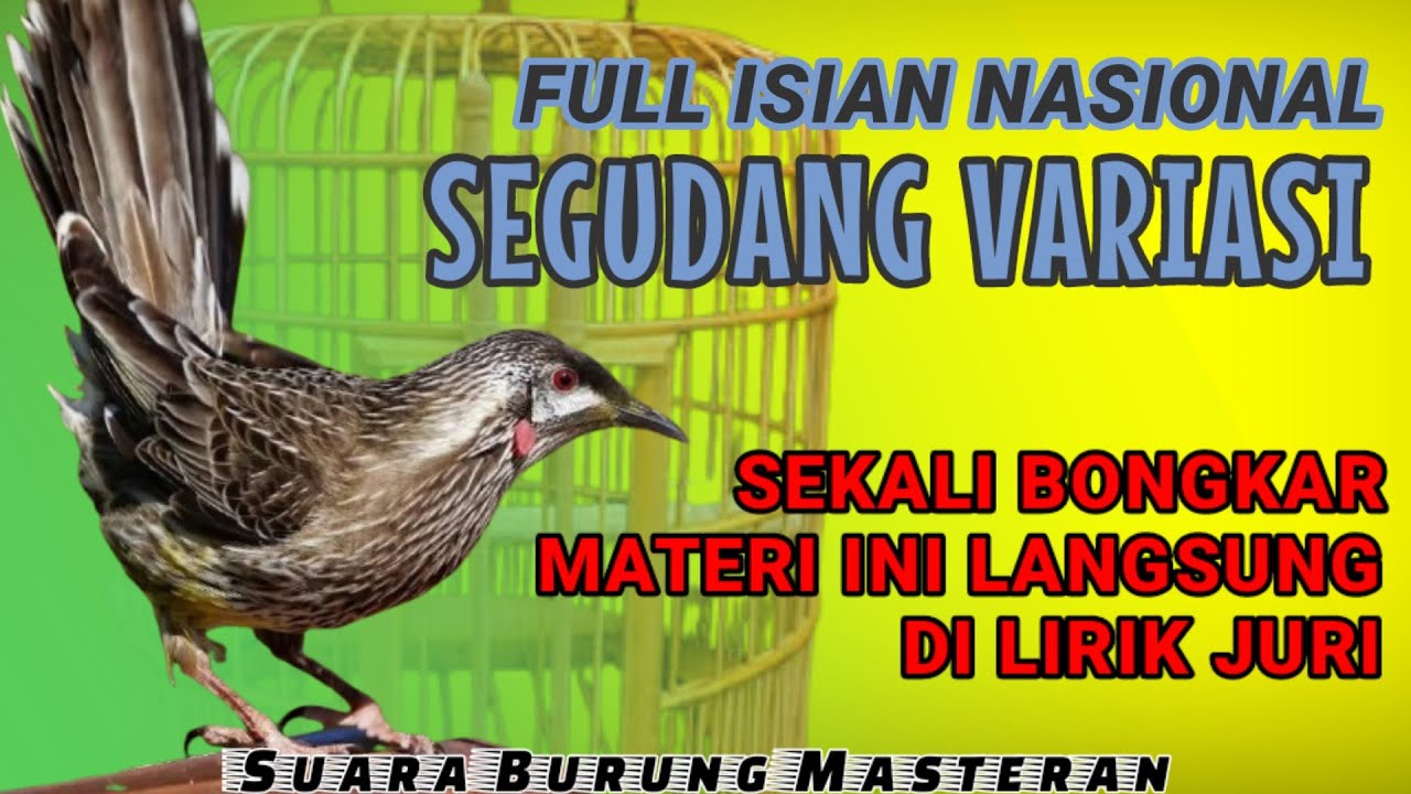 BUSET VARIASINYA SEGUDANG!! SUARA BURUNG MASTERAN FULL ISIAN - MATERI ISIAN BIKIN DI LIRIK JURI