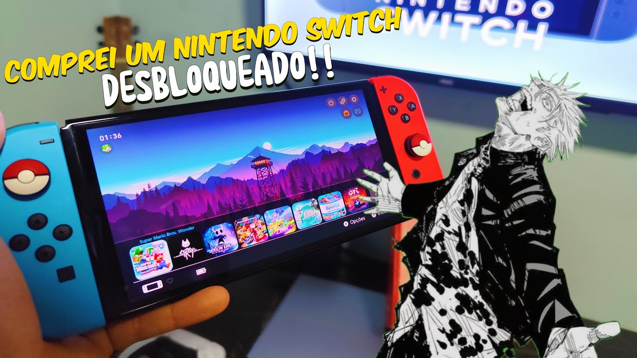 COMPREI um Nintendo Switch Oled em 2025!! (DESBLOQUEADO)