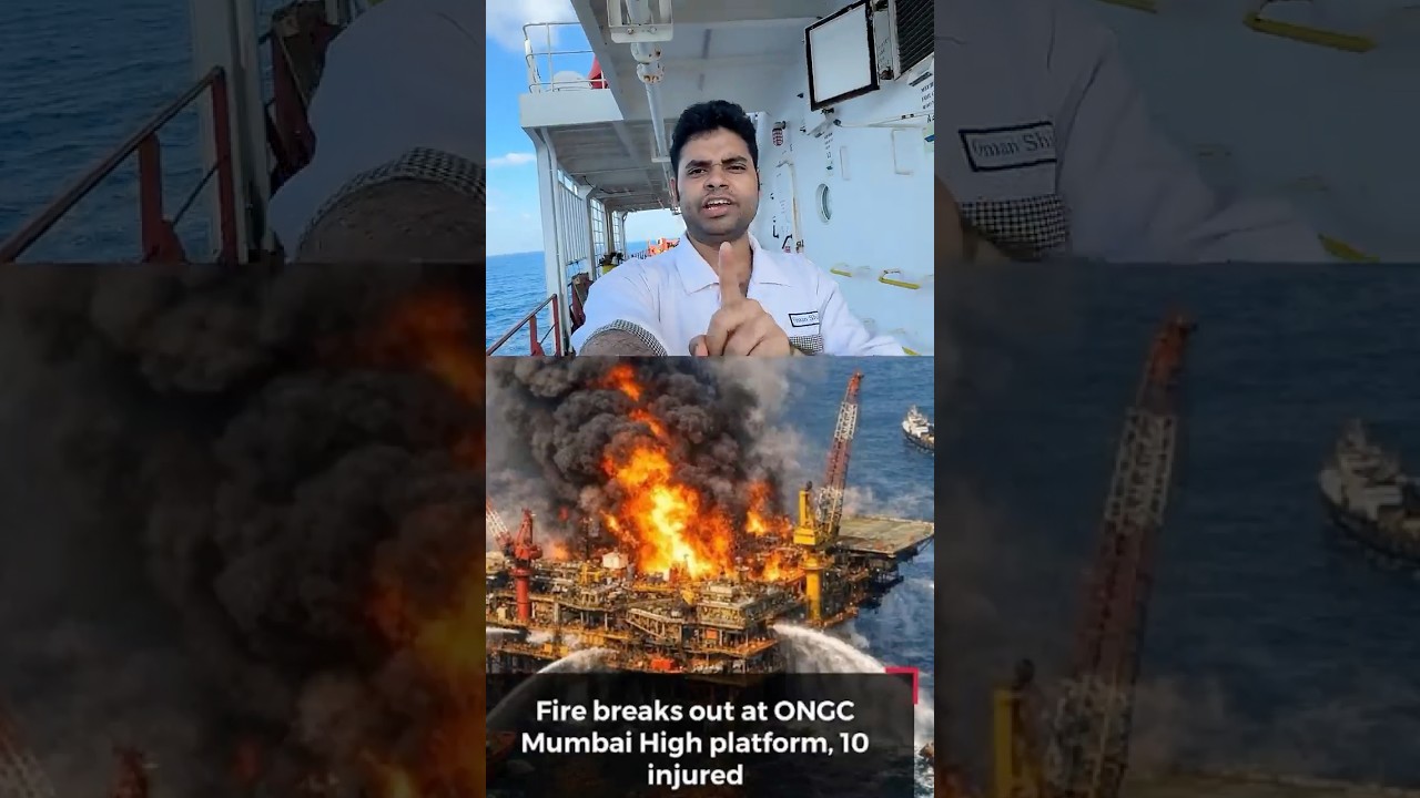 Breaking News 🚨 ONGC Mumbai High Fire 🔥 | Arabian Sea Oil Platform Accident | 10 Injured 😱
