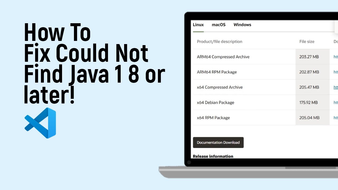 Как исправить ошибку &laquo;Не удалось найти Java 1 8 или более позднюю версию в VSCode&raquo; [легко]