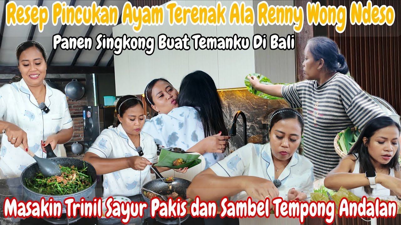 MASAK PINCUKAN AYAM,SAYUR PAKIS,SAMBEL TEMPONG‼️BANYUWANGI DI GUYUR HUJAN || TRINIL MENJENGUK IBUKU 
