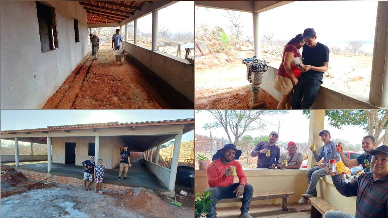 Terminamos o piso da casa do meu cunhado, vejam como ficou. 