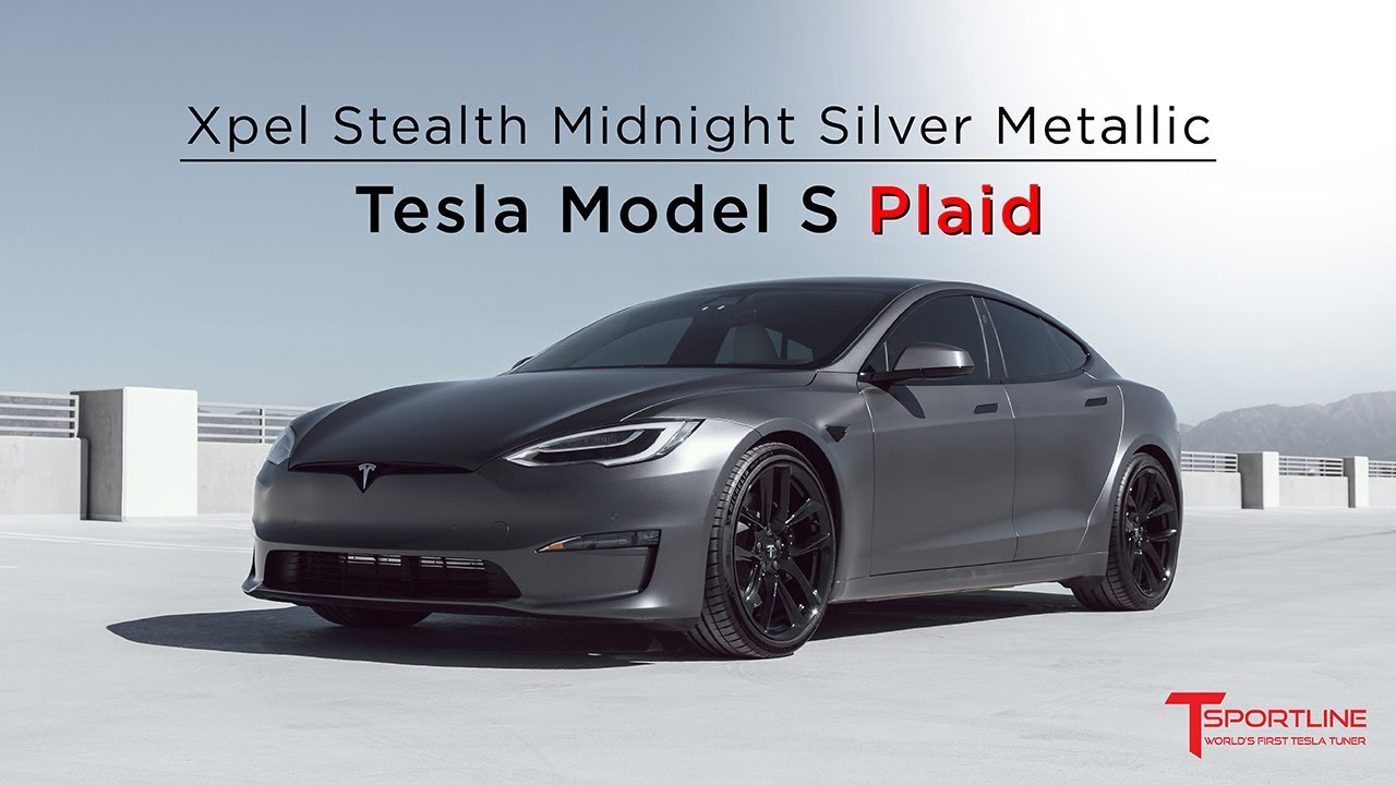 Tesla Model S Plaid goes Stealth with Midnight Silver Metallic Xpel Paint Protection Film