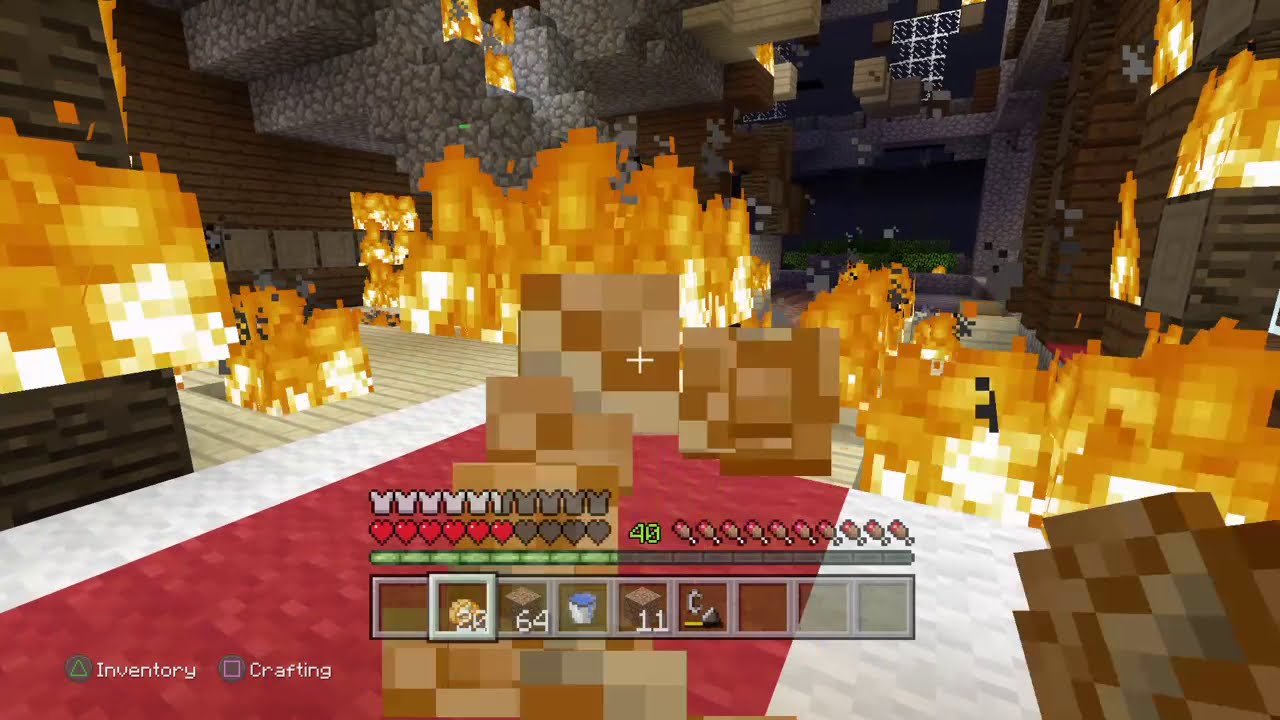 Minecraft Burning Down A Woodland Mansion