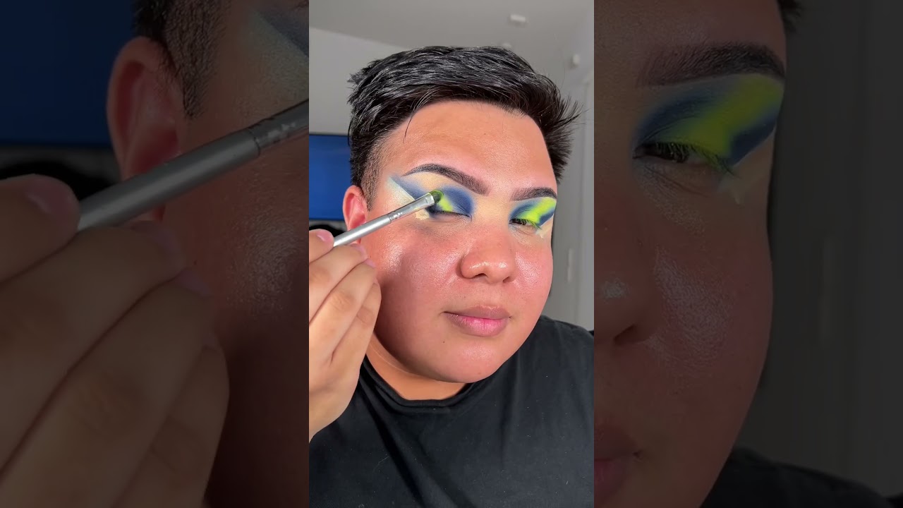 Neon glam💚 #makeup #makeuptutorial #grwm