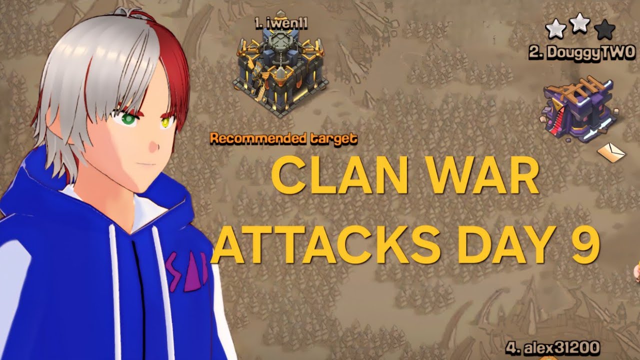 Clan War Attacks - Day 9 | Clash Of Clans