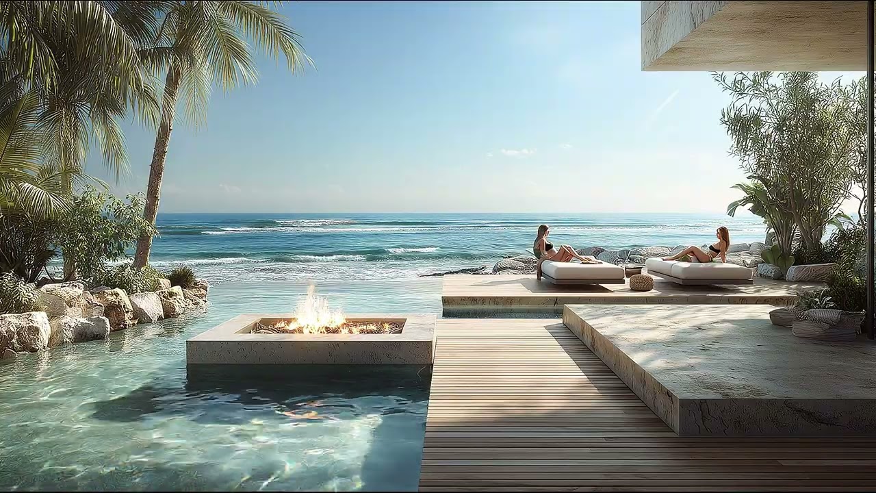 Caribbean Waves / Modern Luxurious Hotel feeling / Wave Sounds