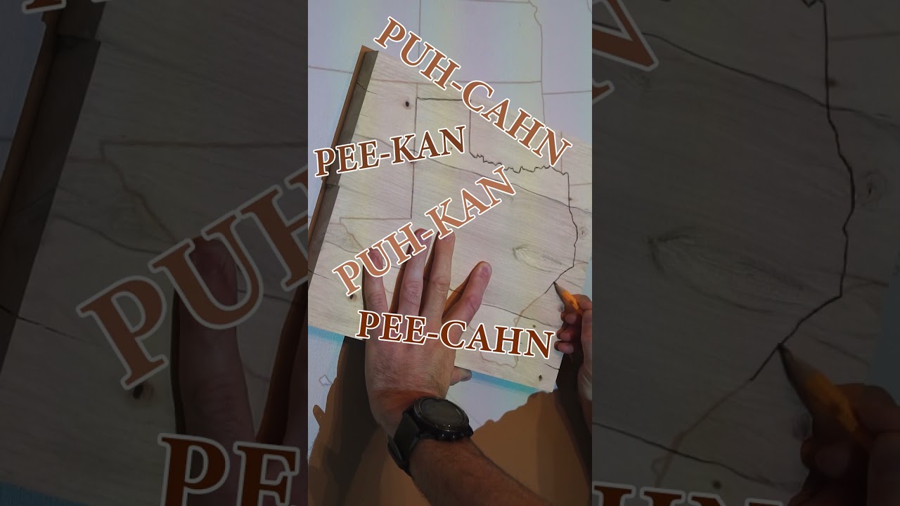 Making Texas out of Pecan Wood | Official State Tree Map #shorts #trees #wood