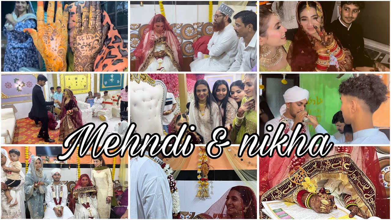 Mera Sapna pura ho Gaya | dulhan ko lagi mehndi | nikha me sab hue emotional🥹grand entry reception ￼