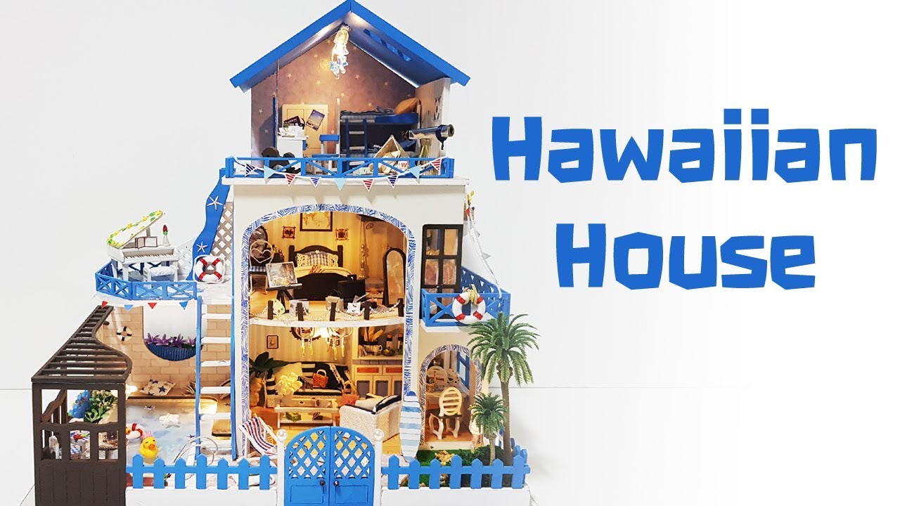 DIY Miniature Dollhouse KitㅣHawaiian Houseㅣ하와이안 하우스ㅣ미니어처하우스ㅣ박소소