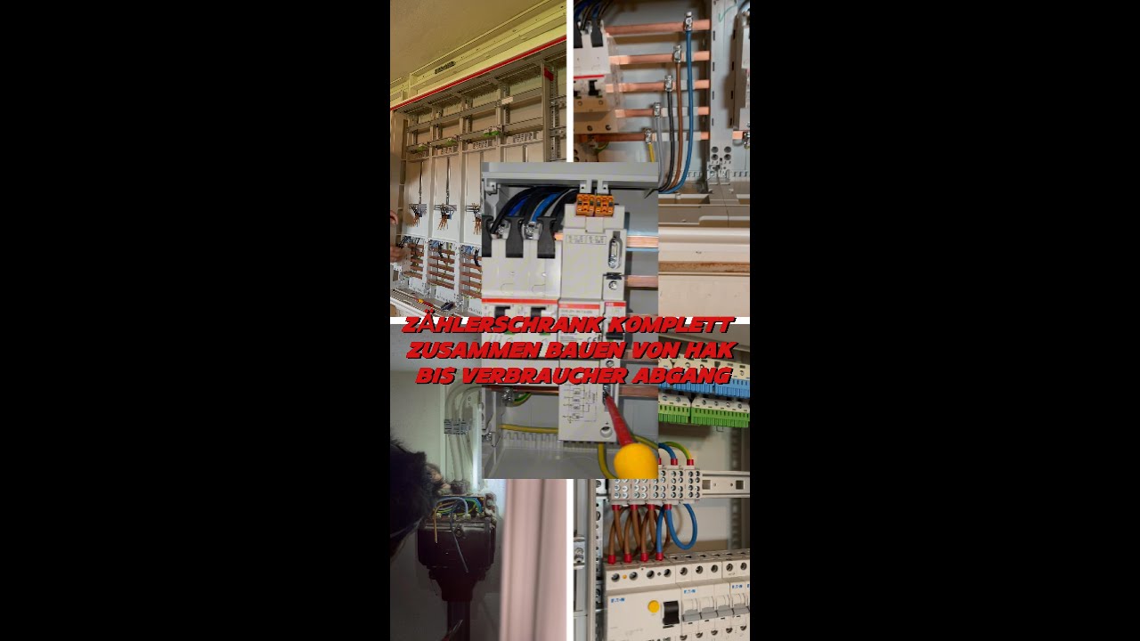 Kompletter Zählerschrank Montage Von Hausanschluss bis Verbraucheranschluss - Schritt-für-Schritt.