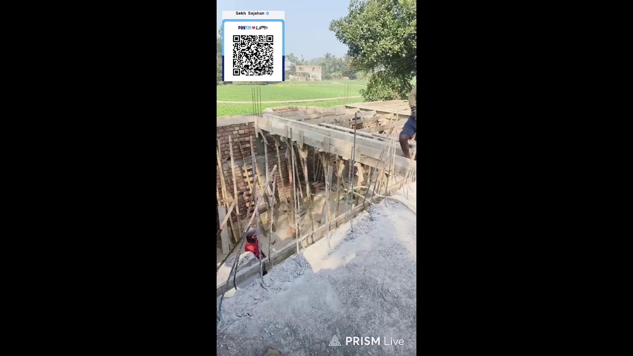 মসজিদ এর সেন্টারিন এর কাজ চলছে ঢালাইয়ের জন্য আলহামদুলিল্লাহ