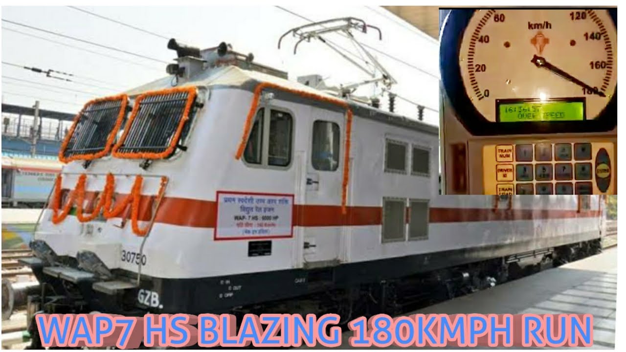 Exclusive Coverage Of the 180 Km/hr  Trial Run Of Wap7Hs.. India's First 160kmph Capable Wap7 Loco..
