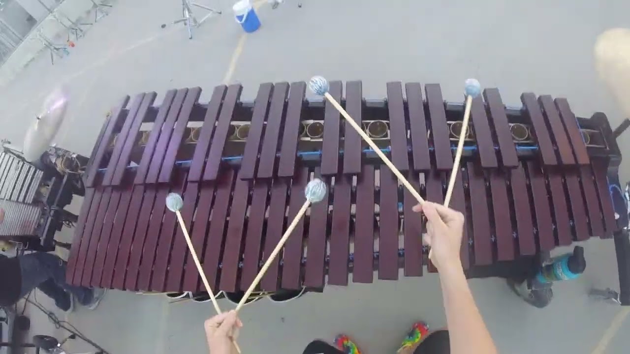 Valencia HS Winter Drumline 2023 Primal - Last Thursday Practice (Marimba)