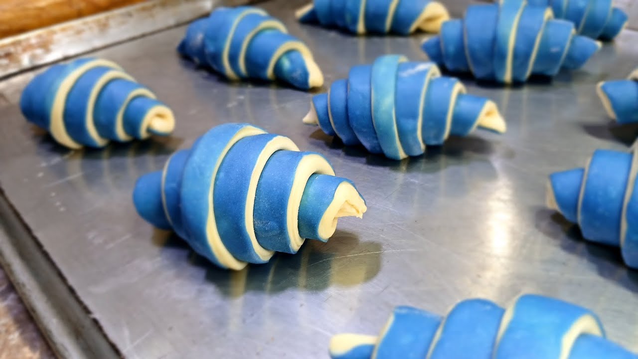 Croissant bicolor, Croissant receta fácil, masa danesa.
