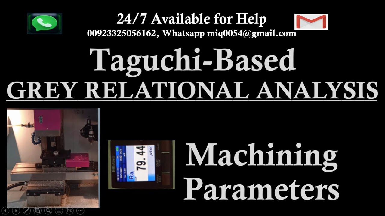 Taguchi-based Grey Relational Analysis of Machining Parameters | Taguchi GRA Optimization of Milling