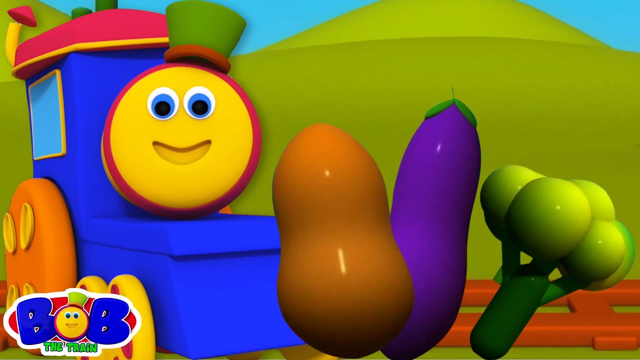 Vegetable Train, सब्जी गाना, Baby Shark Song, Bob the Train Hindi Rhymes for Babies