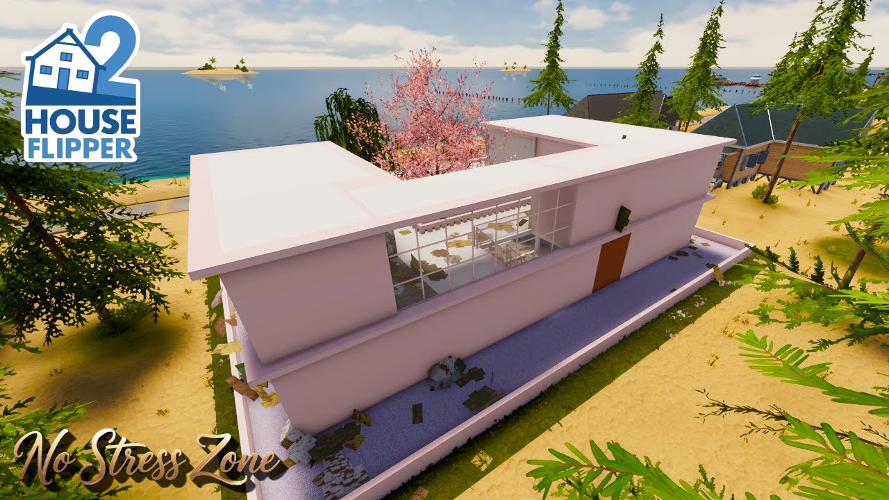 House Flipper 2 – Big Pink Villa Build | No Commentary (custom job)