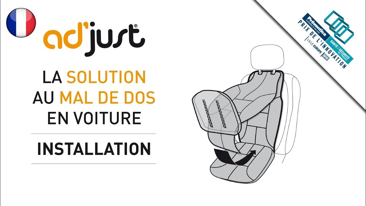 Coussin d'assise et soutien lombaire pour voiture - adjust - (guide d'installation)