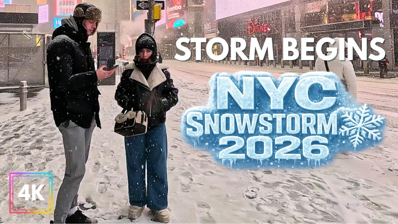 NYC Snowstorm 2026 ❄️ (Episode 1) — Storm Begins | Manhattan Walk 4K