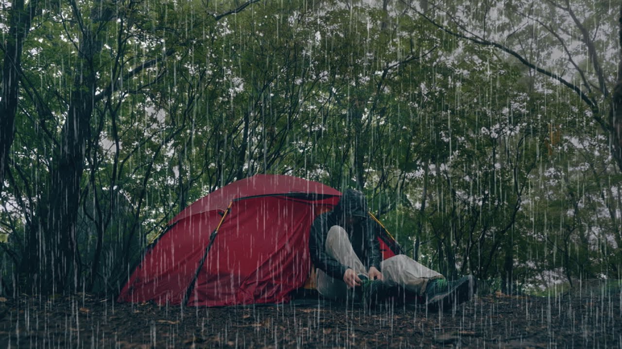 산속 정상 우중백패킹에서 가장  최악의 경우가 이럴 때입니다..