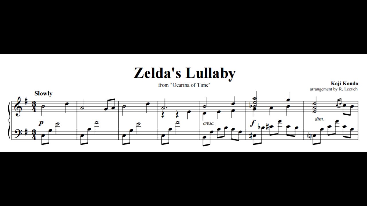 Zelda's Lullaby (piano arrangement)