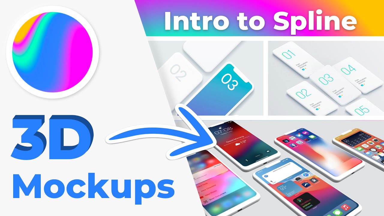 How to Create 3D Mobile App Mockups | Intro to Spline Design Tool