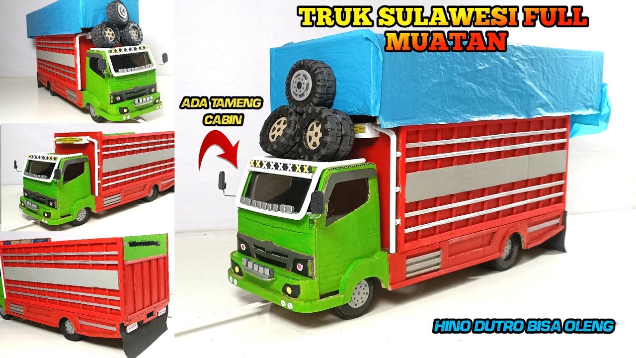 MEMBUAT MINIATUR TRUK SULAWESI PANJANG  FULL MUATAN || HINO DUTRO