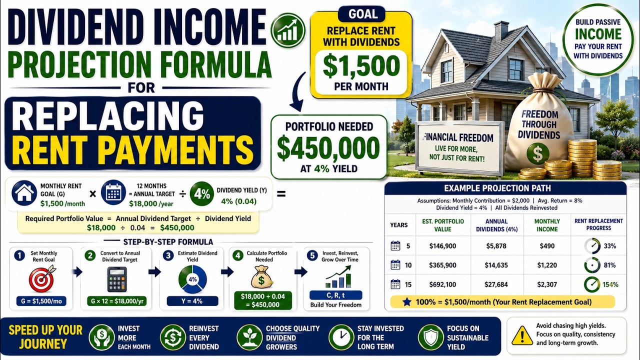 Dividend Income Projection Formula for Replacing Rent Payments
