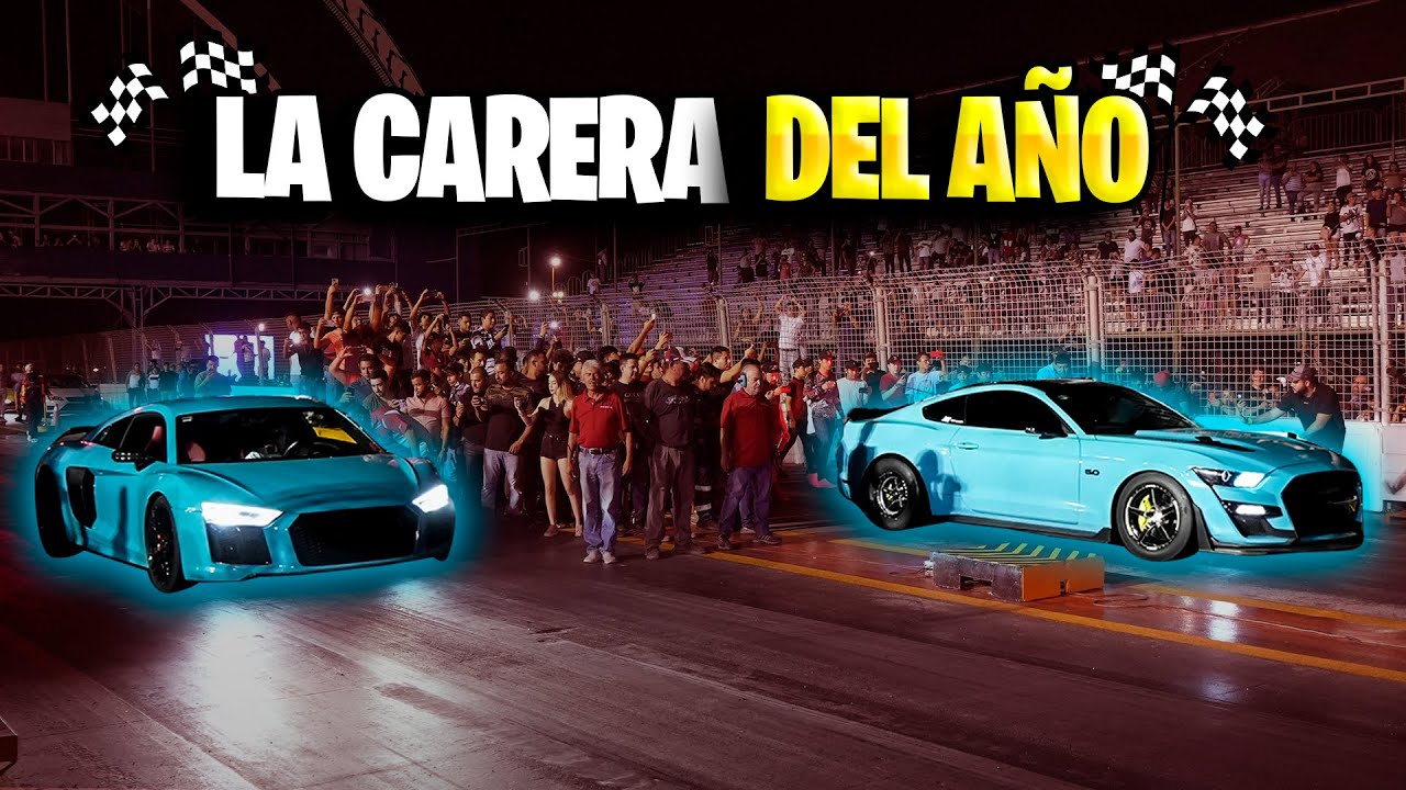 AUDI R8 TWIN TURBO VS MUSTANG TWIN TURBO *carrera muy dificil*|| ALFREDO VALENZUELA