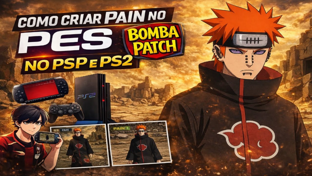 🔥 COMO CRIAR O PAIN NO PES Bomba Patch (PSP e PS2) 🔥